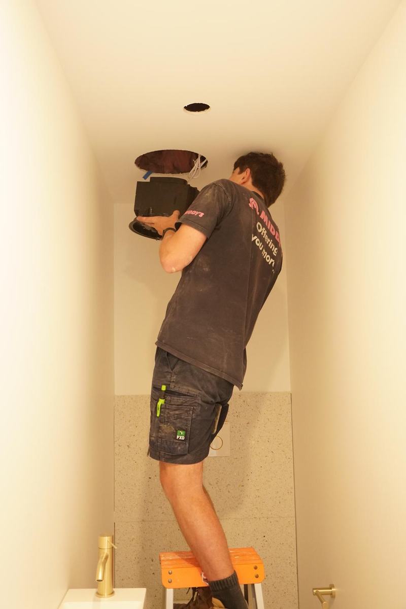Bathroom exhaust fan installation